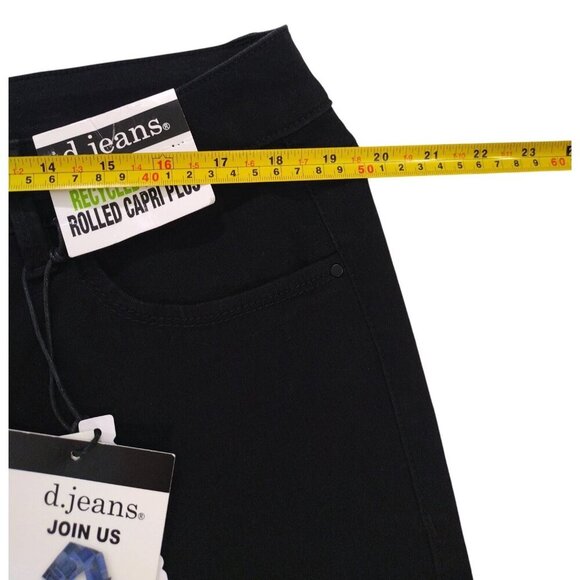 D.Jeans Women's Plus Size Stretch Cotton Blend Capri Pants Black 20W. - Picture 5 of 6